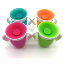 Gobelet D'apprentissage - Tout-petit - Gobelet à Boire 360° - Anti-déversement - Gobelet à Boire - Avec Anses - ORANGE -Bébé Soldes Boutique 1185x1200 13