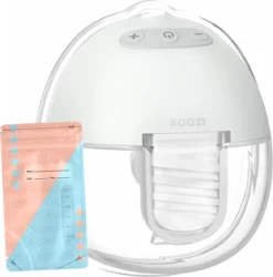 XOOZI DOLPHI - Tire-lait électrique Sans Fil - Mains Libres Et Portable - Sans BPA - Incl. 20 Sachets De Conservation Du Lait Maternel - Série Dolphin