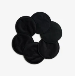 Coussinets D'allaitement Lavables ImseVimse - 100% Coton Biologique - Restent Au Sec - 3 Paires - Zwart