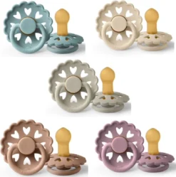 Frigg Fairytale Pacifier Set 5 Pièces Ole Lukoie, Clumsy Hans, Le Vilain Petit Canard Et La Petite Sirène 0-6 Mois Taille 1
