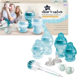 Tommee Tippee Closer To Nature Pack De Démarrage Pour Biberons Pour Nouveau-nés, Tétines Avec Valve Anti-coliques, Tailles Mixtes, Bleu -Bébé Soldes Boutique 1192x1200 3