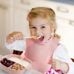 Vaisselle Enfant 4 Pièces - Assiette Compartiments Bébé Avec Ventouse - Vaisselle Pour Enfants Incassable - Rose -Bébé Soldes Boutique 1193x1200 13