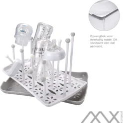 Bouteilles à Biberons Avec Brosse Pour Biberons - Egouttoir Pour Biberons - Égouttoir Avec Bac Collecteur - Gris / White -Bébé Soldes Boutique 1193x1200 2