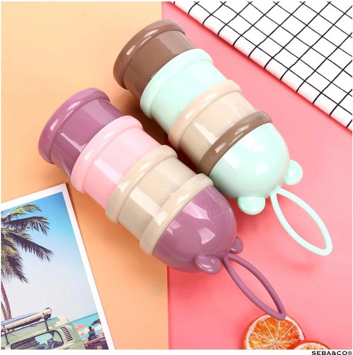 Boîtes De Dosage De Poudre De Lait LOT DE 2 Contenants De Stockage De Lait En Poudre VIOLET & VERT Tour De Poudre De Lait SANS BPA 2 Boîtes De Dosage De Poudre De Lait LOT DE 2 Contenants De Stockage De Lait En Poudre VIOLET & VERT Tour De Poudre De Lait SANS BPA – Image 2