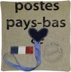 Toetie & Zo Fait à La Main Tutteldoekje PTT Post, Postes Pays Bas, Chiffon De Câlin, Tissu D'étiquette, Chiffon De Sucette