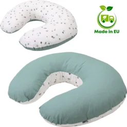 Bubaba - Body/ Relax Pillow - Coussin De Grossesse - Coussin D'allaitement Avec Housse Lavable (70x18cm) - Sage Stars