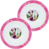 4x Assiette Petit-déjeuner En Plastique Profonde Disney Minnie Mouse 16 Cm - Assiettes Enfant Incassables