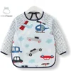 Tablier Enfant 'Car' Manches Longues - Bavoir à Manches - Bavoir Petit Hippopotame - Imperméable - Artisanat - Tablier Enfant - 3 à 5 Ans