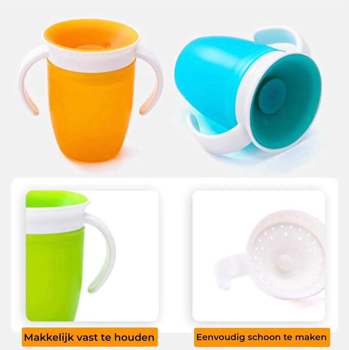 Deryan Luxury Quuby Drinking Cup 360 Trainer - Gobelet D'entraînement - Gobelet Anti-éclaboussures - Citron 3 Deryan Luxury Quuby Drinking Cup 360 Trainer - Gobelet D'entraînement - Gobelet Anti-éclaboussures - Citron – Image 3