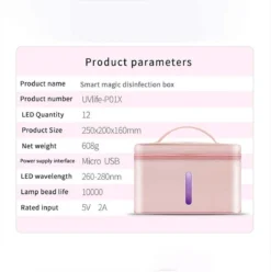 Désinfection Boîte De Stérilisateur Stérilisateur UV Sac De Stérilisation Multifonction, Machine Pratique De Stérilisation Et De Désinfection Aux Ultraviolets, Téléphone Portable, Sac De Stérilisation De Vêtements Grijs -Bébé Soldes Boutique 1197x1200 8