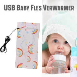 Allernieuwste Modèle Chaud USB Bébé Bottle Soleil Et Nuages - Chauffage - Accessoires Voyage - Portable - Fermetures Velcro - Couleur