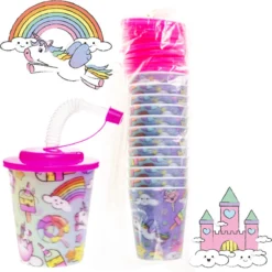Decopatent® 12 PCS UNICORN / UNICORN 3D Gobelet Avec Paille Et Couvercle - 250ML - Gobelets En Plastique Licornes - Fête D'Enfants - Gobelets D'Anniversaire D'Enfants - Friandise - Cadeaux à Distribuer 9 Decopatent® 12 PCS UNICORN / UNICORN 3D Gobelet Avec Paille Et Couvercle - 250ML - Gobelets En Plastique Licornes - Fête D'Enfants - Gobelets D'Anniversaire D'Enfants - Friandise - Cadeaux à Distribuer -Bébé Soldes Boutique 1198x1200 34