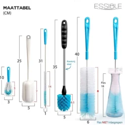Donkersstuff - Brosse à Bouteilles - Nettoyant Pour Bouteilles - Brosse De Nettoyage - Nettoyant Pour Bouteilles - 5 Pièces - Sans Rayures Et Sans BPA - Convient à Toutes Les Surfaces -Bébé Soldes Boutique 1198x1200 4