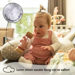 Coussin D'allaitement Ella - Coussin De Grossesse - Coussin De Couchage Latéral - Grijs Avec étoiles -Bébé Soldes Boutique 1199x1200 10