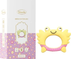 Jouet De Dentition Biberoia® - Crabe - Bébé - Jouet De Dentition Rafraîchissant - Jouet De Dentition - Jouets De Dentition - Jouets Bébé - Speelgoed De Jouets De Bain - Cadeau - Jaune