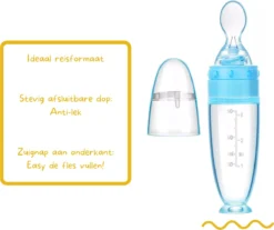 Biberoia® Coffret Cadeau - Bébé - Biberon Avec Cuillère - Anneau De Dentition Avec Hochet - Jouets - Biberon - Couverts Bébé - Blauw -Bébé Soldes Boutique 1200x1006 2