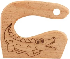 Couteau Pour Enfants En Bois Montessori - Crocodile - Couteau De Chef Kinder - Chef Pour Tout-petits - Petit Cadeau D'anniversaire