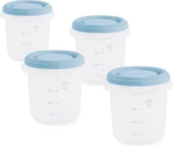 MINILAND - Ensemble De Quatre Contenants Hermétiques De Haute Qualité, Ensemble Hermétique Bleu Azur