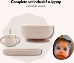 Good Lifehacks Set De Vaisselle - Vaisselle Vaisselle Pour Enfants - Siliconen - Assiette Et Bol Avec Ventouse - Antidérapant - Couverts - Set D'allaitement - Rose -Bébé Soldes Boutique 1200x1019