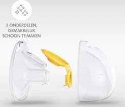 Medela Freestyle Hands- Tire-lait Mains Libres - Double Tire-lait électrique Mains Libres - Portable - Transparent / Jaune - Batterie Rechargeable Incluse -Bébé Soldes Boutique 1200x1026 1