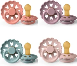 Frigg Fairytale Lot De 4 Tétines Ole Lukoie, La Petite Sirène, Les Princes Et Le Pois Et La Petite Fille Aux Allumettes 6-18 Mois Taille 2