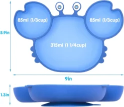 Ventouse En Siliconen Pour Tout-petits – Assiette Et Bol Partagés Pour Bébé Et Tout-petit, S'adapte à La Plupart Des Chaises Hautes, Sans BPA, Passe Au Lave-vaisselle Au Micro-ondes. -Bébé Soldes Boutique 1200x1040 5