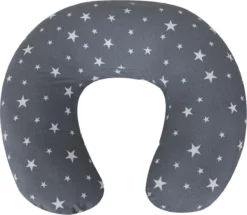 Démarrage De Bébé - Oreiller D'allaitement - Eco Grey - étoiles - Oreiller D'allaitement - Multifonctionnel - Housse Amovible - Oreiller Bébé - Nourriture Pour Bébé - Pratique