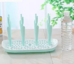 Support De Séchage De Bouteilles Set De Brosses Inclus - Bac D'égouttage Biberon - Bac D'égouttage Avec Bac D'égouttage - Support De Séchage Biberons - Menthe -Bébé Soldes Boutique 1200x1046