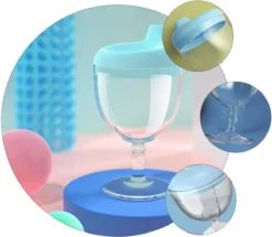 150ML - Tasse Bébé - Tasse De Fête - Tasse En Plastique Pour Bébé Avec Couvercle - Tasse De Fête - Blauw -Bébé Soldes Boutique 1200x1046 8