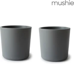 Tasse à Boire Mushie | SALOPETTE | Tasses | 2 Pièces | Fumée | Coupe | Tasse De Pratique | Gris | Gris
