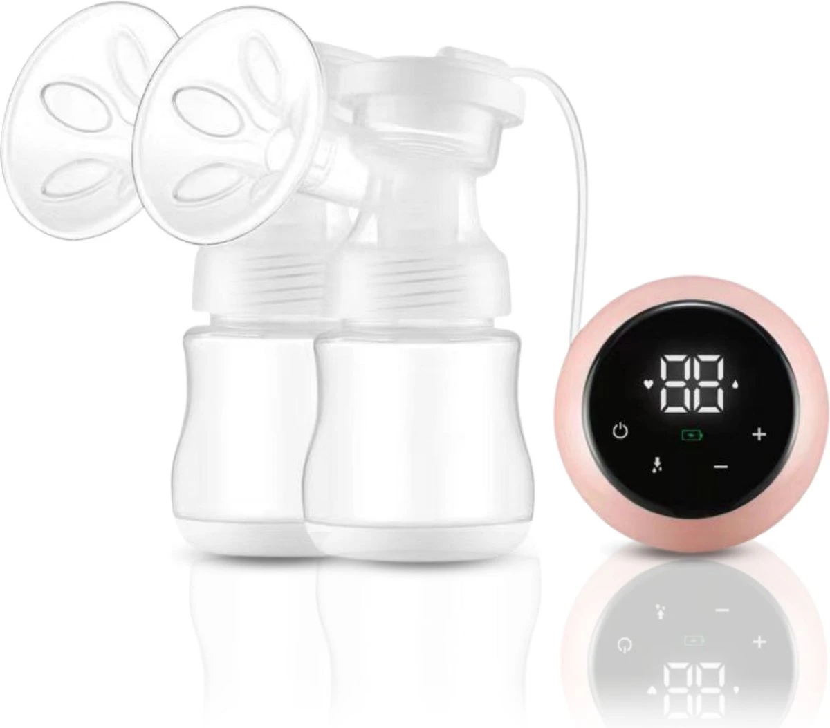 BYER Dual Efficient Tire-lait - Smart 3.0 - Double Tire-lait électrique Sans Fil - Batterie Rechargeable - Comprend 2 Biberons De 180 Ml, Un Journal De La Pompe Et Une Tétine