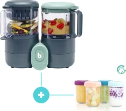Babymoov Nutribaby One Robot De Cuisine + Babymoov 4 Bocaux De Conservation En Verre 220 Ml (A004313)