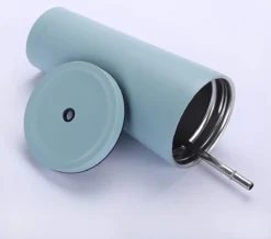 Tasse De 750 Ml Avec Paille Et Couvercle, Sans BPA, Tasse Thermo Sous Vide Ultérieure, Tasse à Café à Emporter Avec Vous, Tasse De Voyage, Tasse Isolante Pour Boisson Froide Ou Chaude (bleu Clair)