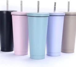 Tasse De 750 Ml Avec Paille Et Couvercle, Sans BPA, Tasse Thermo Sous Vide Ultérieure, Tasse à Café à Emporter Avec Vous, Tasse De Voyage, Tasse Isolante Pour Boisson Froide Ou Chaude (bleu Clair) -Bébé Soldes Boutique 1200x1058 9