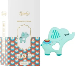 Anneau De Dentition Biberoia® - Éléphant - Bébé - Anneau De Dentition Rafraîchissant - Anneau De Dentition - Jouets De Dentition - Jouets Bébé - Speelgoed De Jouets De Bain - Cadeau - Menthe