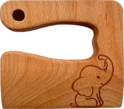 Couteau Pour Enfants En Bois Montessori - Éléphant - Couteau De Chef Kinder - Chef Pour Tout-petits - Petit Cadeau D'anniversaire