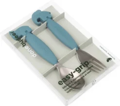 Set Cuillère Et Fourchette Easy-Grip Done By Deer Deer Friends Blue