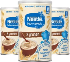 Nestlé® Nestlé Porridge Petit-déjeuner 8 Céréales Porridge Bébé - 12 Mois - 3 Boîtes De 400 Grammes - Petit-déjeuner Bébé