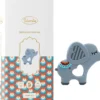 Anneau De Dentition Biberoia® - Éléphant - Bébé - Anneau De Dentition Rafraîchissant - Anneau De Dentition - Jouets De Dentition - Jouets Bébé - Speelgoed De Jouets De Bain - Cadeau - Grijs