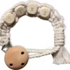 Attache-tétine En Macramé Avec Nom - Wit Cassé - Katoen - Macramé - Handgemaakt Aux Nederland - Livraison Gratuite