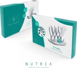 Nutrea EasyDry - Égouttoir à Bouteilles Bébé - Égouttoir Biberon - Bac D'égouttement Inclus - Grijs/ Wit -Bébé Soldes Boutique 1200x1070 1