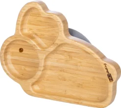 Assiette Enfant FreeON Bamboe Avec 3 Compartiments Et Siliconen Anti-dérapant - Assiette Bébé - Lapin -Bébé Soldes Boutique 1200x1072 2