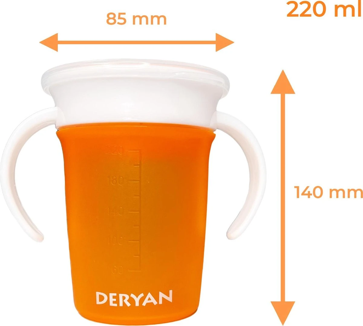 Deryan Luxury Quuby Drinking Cup 360 Trainer - Gobelet D'entraînement - Gobelet Anti-éclaboussures - Citron 4 Deryan Luxury Quuby Drinking Cup 360 Trainer - Gobelet D'entraînement - Gobelet Anti-éclaboussures - Citron – Image 4