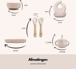 Good Lifehacks Set De Vaisselle - Vaisselle Vaisselle Pour Enfants - Siliconen - Assiette Et Bol Avec Ventouse - Antidérapant - Couverts - Set D'allaitement - Rose -Bébé Soldes Boutique 1200x1080 3