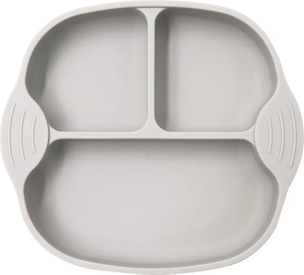 Assiette Bébé En Silicone Pratique Avec Compartiments Et Ventouse | Assiette Bébé | Assiette Pour Enfants | Couleur: Gris | Signe Sans BPA Et PVC 1 Assiette Bébé En Silicone Pratique Avec Compartiments Et Ventouse | Assiette Bébé | Assiette Pour Enfants | Couleur: Gris | Signe Sans BPA Et PVC