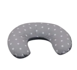 Coussin D'allaitement - Coussin De Grossesse - 100% Coton - 80 Cm - Motif étoile Blanche Sur Gris - Gris -Bébé Soldes Boutique 1200x1089 16