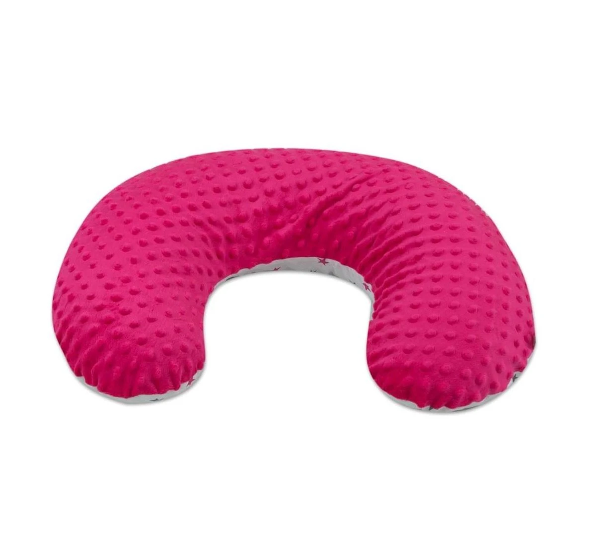 Coussin D'allaitement - Coussin De Grossesse - 100% Coton - 80 Cm - Motif étoile Rose Gris Sur Blanc - Rose 3 Coussin D'allaitement - Coussin De Grossesse - 100% Coton - 80 Cm - Motif étoile Rose Gris Sur Blanc - Rose – Image 3