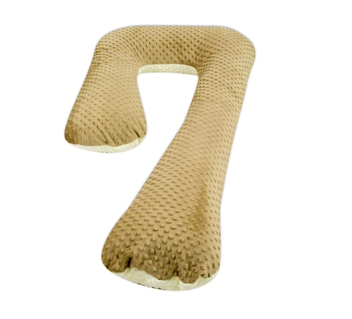 Coussin D'allaitement - Coussin De Grossesse - 100% Coton - 235 Cm - Cappuccino - Beige 2 Coussin D'allaitement - Coussin De Grossesse - 100% Coton - 235 Cm - Cappuccino - Beige – Image 2