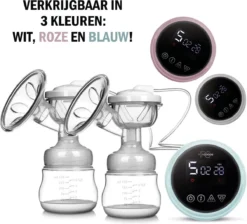 ForGoods® - Double électrique Tire - Lait - Pompe à Lait électrique Double - Tire-laits - Tire - Lait Automatique Double (rose) - Affichage Y Compris Les LED - L' Allaitement