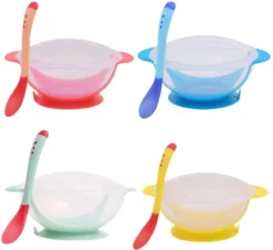 Assiette Enfant Avec Couvercle Et Cuillère - Services De Table Bébé - Bol Enfant Avec Cuillère - Avec Ventouses - Rose - Couverts Couverts Pour Enfants - Bols Bébé Plastique Avec Couvercle -Bébé Soldes Boutique 1200x1101 4